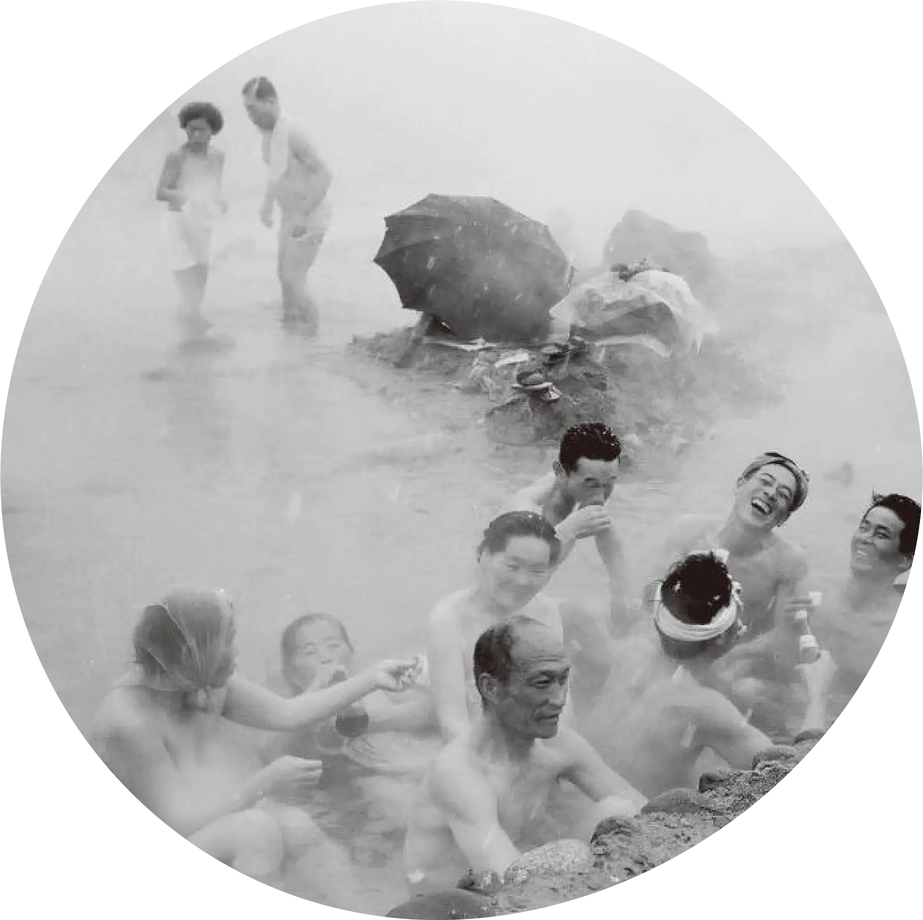 昔の温泉の様子
